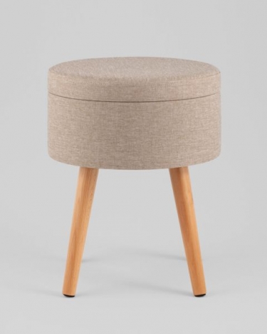 Пуф с ящиком Stool Group Store Woody рогожка бежевая