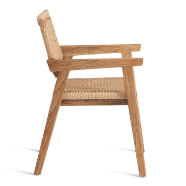 Стул Tetchair VANHEIM дерево вяз/бечевка, Груша 3, 46х45х83 см