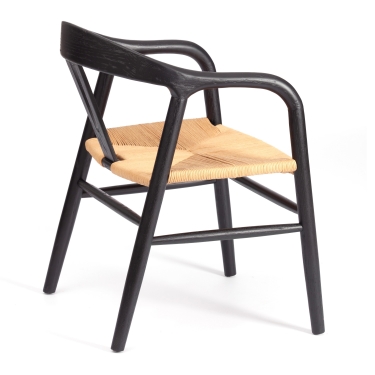 Стул Tetchair VALI дерево вяз, черный, 50х46х77 см