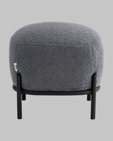 Пуф Stool Group Стоун П букле Fluffy темно-серый