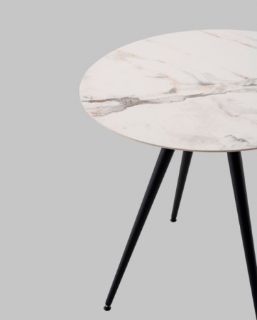 Стол Stool Group Ники круглый столешница керамика Ice Jade 800