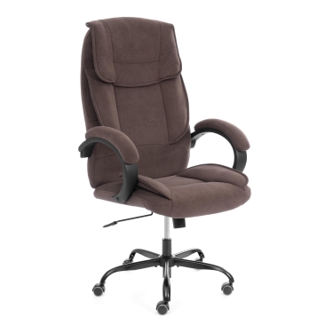 Кресло руководителя Tetchair OREON metalBL велюр, коричневый, 6