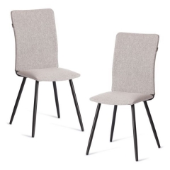 Стул обеденный Tetchair La Rousse 2 шт. в упаковке NEW, ткань рогожка, серый/черный, 3M 16/2, 45х55х93 см