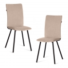 Стул обеденный Tetchair La Rousse 2 шт. в упаковке NEW, велюр, бежевый/черный, 7, 45х55х93 см