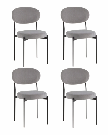 Стул Stool Group Бриф DD велюр серый 4 шт.