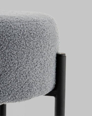Стул барный Stool Group Беккет букле светло-серый