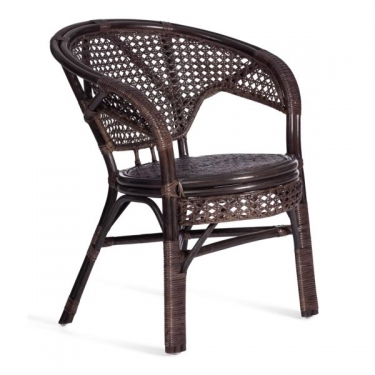 Кресло Tetchair PELANGI 02/15B / без подушки / ротанг, walnut грецкий орех