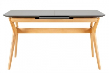 Стол раскл. R-home Нарвик Glass 120-150 Automatic Natur/Dark matte glass