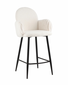 Стул полубарный Stool Group Wave Stripes ПБ букле белый