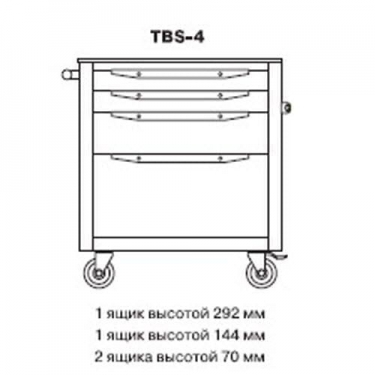 Тележка инструментальная КМК TBS-4 синий