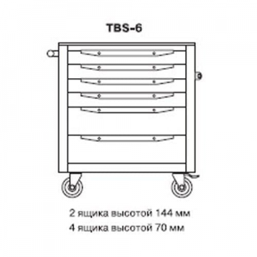 Тележка инструментальная КМК TBS-6 синий