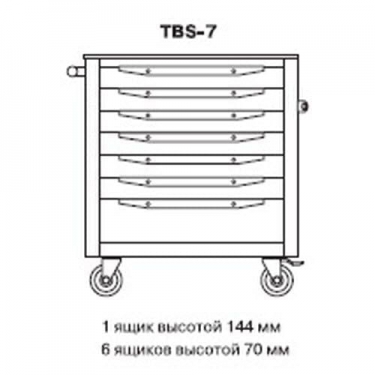 Тележка инструментальная КМК TBS-7 оранжевый