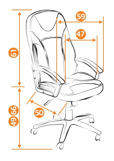 Кресло руководителя Tetchair Twister черный+красный