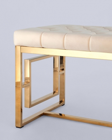 Банкетка Stool Group БРУКЛИН велюр Бежевый