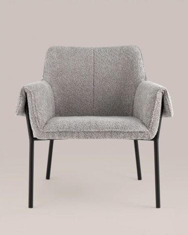 Кресло лаунж Stool Group Бесс альпака Серый